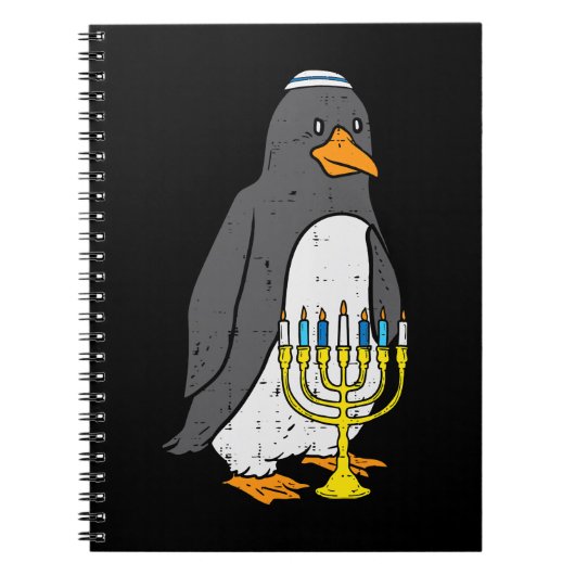 Penguin jüdischer Pinguin Menorah Animal Hanukkah Notizblock (Vorderseite)