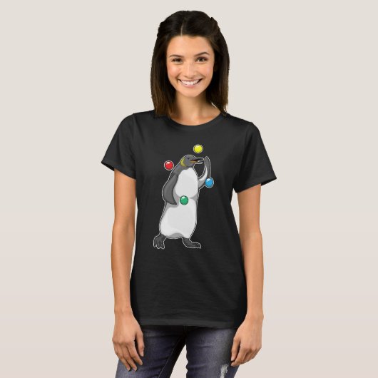 Penguin Juggler Juggle T-Shirt (Vorne ganz)