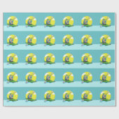 Penguin Kayaking Geschenkpapier (Flach)