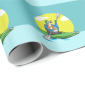 Penguin Kayaking Geschenkpapier (Rolleneckpunkt)