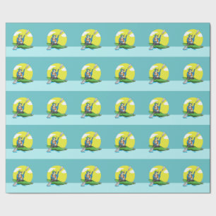 Penguin Kayaking Geschenkpapier