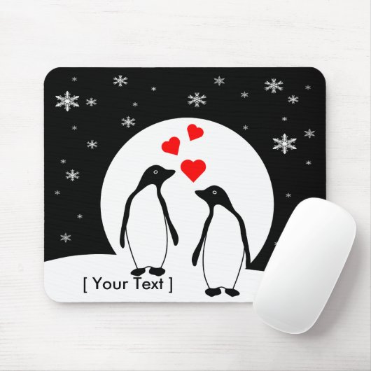 Penguin Liebe Couple Mousepad (Mit Mouse)