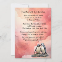 Penguin Liebe Hochzeitseinladung