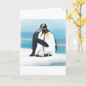 Penguin Liebe Kisses Karte (Gelbe Blume)