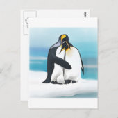 Penguin Liebe Kisses Postkarte (Vorne/Hinten)