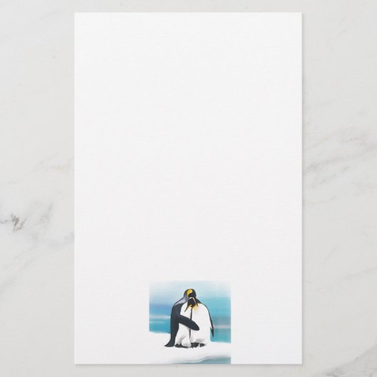 Penguin-Liebe-Küsse Briefpapier (Vorderseite)