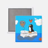 PENGUIN-LIEBE MAGNET (Vorderseite/Rückseite)