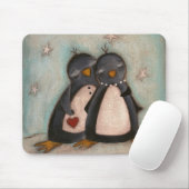 Penguin-Liebe - Mausunterlage Mousepad (Mit Mouse)