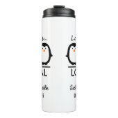 Penguin-Liebe-Name- u. -datumstrommel Thermosbecher (Vorderseite)