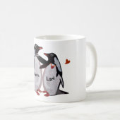 Penguin-Liebe-Paar-Tassen Kaffeetasse (VorderseiteRechts)