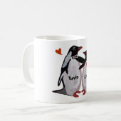 Penguin-Liebe-Paar-Tassen Kaffeetasse (Vorderseite Links)