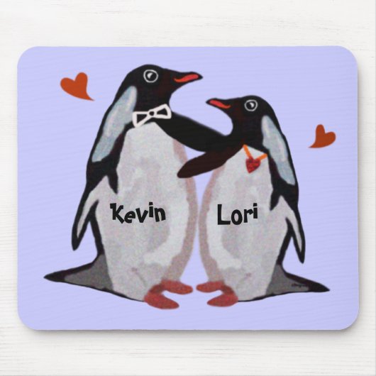 Penguin-Liebe-Paare Mousepads (Vorne)