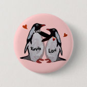 Penguin-Liebe Pinback Knöpfe Button (Vorderseite)