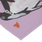 Penguin-Liebe-Tabellen-Stoff Tischdecke (Schrägansicht)