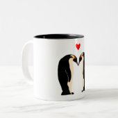 Penguin-Liebe-Tasse Zweifarbige Tasse (Vorderseite Links)