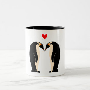 Penguin-Liebe-Tasse Zweifarbige Tasse