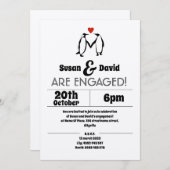Penguin Liebe Verlobung Einladung (Vorne/Hinten)