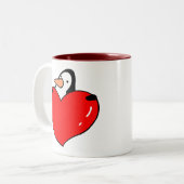 Penguin-Liebe Zweifarbige Tasse (Vorderseite Links)