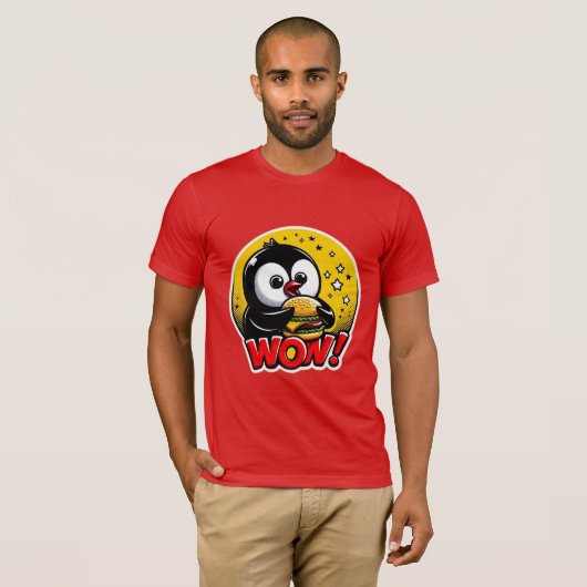 PENGUIN LIEBEN CHEESEBURGER 5 T-Shirt (Vorne ganz)