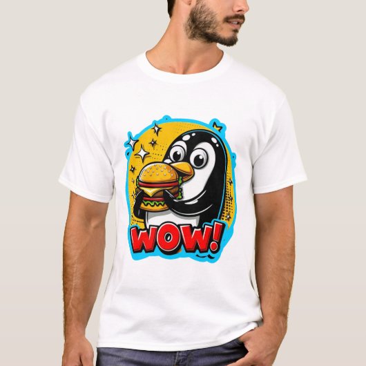 PENGUIN LIEBEN CHEESEBURGER 7 T-Shirt (Vorderseite)