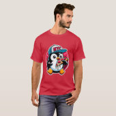PENGUIN-LIEBEN PIZZA 8 T-Shirt (Vorne ganz)