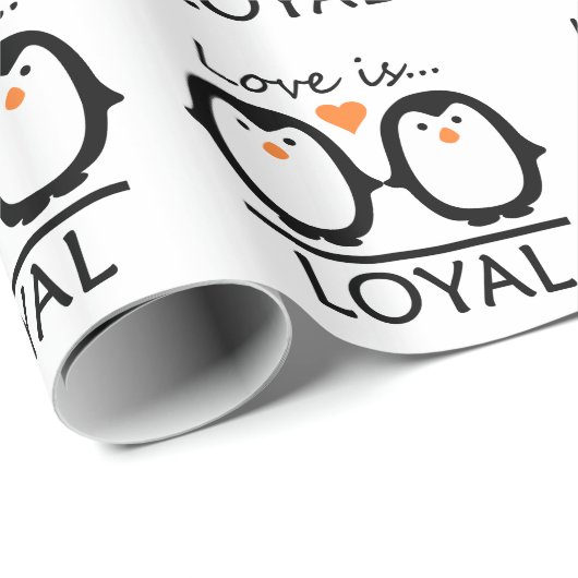 Penguin-Liebeverpackungspapier Geschenkpapier (Rolleneckpunkt)