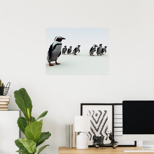 Penguin Line-Up Poster (Heimbüro)