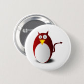 Penguin Linux Tux Ubuntu Devil Evil Demon Button (Vorne & Hinten)