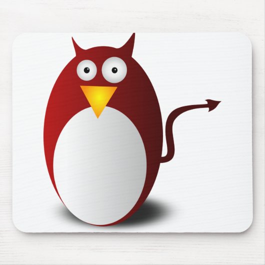 Penguin Linux Tux Ubuntu Devil Evil Demon Mousepad (Vorne)