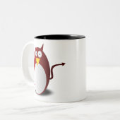 Penguin Linux Tux Ubuntu Devil Evil Demon Zweifarbige Tasse (Vorderseite Links)