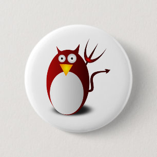 Penguin Linux Tux Ubuntu Devil Trident Lucifer Button