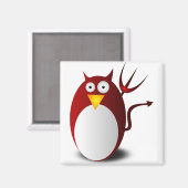 Penguin Linux Tux Ubuntu Devil Trident Lucifer Magnet (Vorderseite/Rückseite)