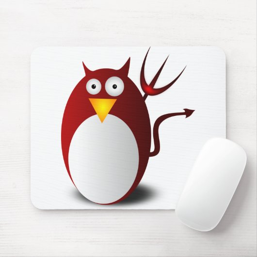 Penguin Linux Tux Ubuntu Devil Trident Lucifer Mousepad (Mit Mouse)
