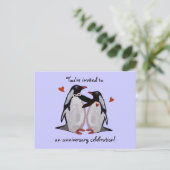 Penguin Love 25th Anniversary Postkarten (Stehend Vorderseite)