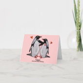 Penguin Love Anniversary Cards Karte (Rückseite)