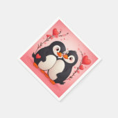 Penguin Love Paper Napkins Serviette (Ecke)