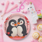 Penguin Love Paper Plates Pappteller (Party)