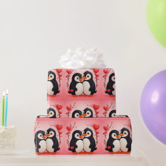 Penguin Love Wrapping Paper Geschenkpapier