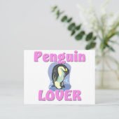 Penguin Lover Postkarte (Stehend Vorderseite)