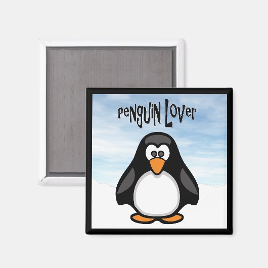 Penguin Lover Refridgerator Magnet (Vorderseite/Rückseite)
