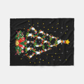 Penguin Lover Xmas Gift Matching Penguin Christmas Fleecedecke (Vorderseite (Horizontal))