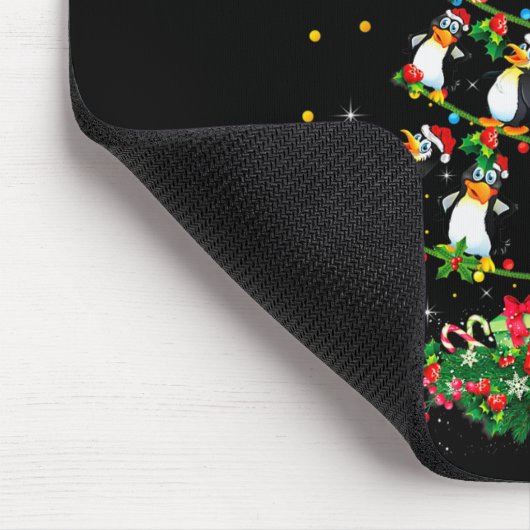 Penguin Lover Xmas Gift Matching Penguin Christmas Mousepad (Ecke)