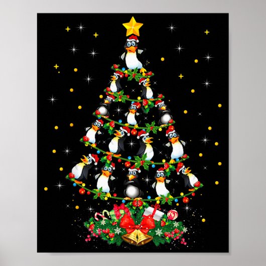 Penguin Lover Xmas Gift Matching Penguin Christmas Poster (Vorne)