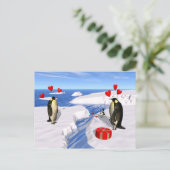 Penguin Lovers Postkarte (Stehend Vorderseite)