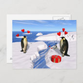 Penguin Lovers Postkarte (Vorne/Hinten)