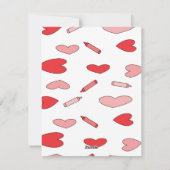 Penguin Making Valentines Feiertagskarte (Rückseite)