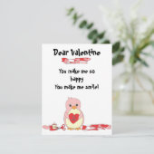 Penguin Making Valentines Feiertagskarte (Stehend Vorderseite)