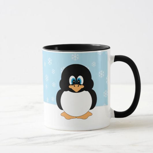 Penguin mit der Schneeflocke-Tasse Tasse (Rechts)