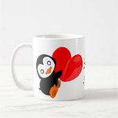 Penguin mit Herzen - Tasse (Links)