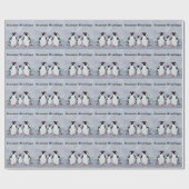 Penguin-Mond-Frohe Festtage Geschenkpapier (Flach)